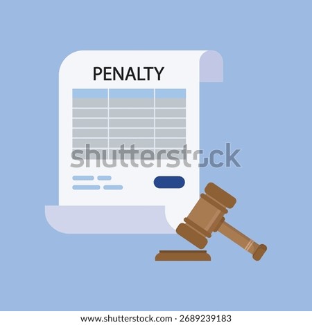 penalty fine paper document reciept law government cash