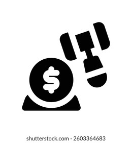penalty glyph icon. Strong and solid vector icon for websites, mobile interfaces, presentations, and visual branding. High quality and easy to edit.