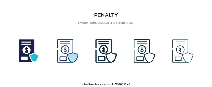 penalty icon in different style vector illustration. two colored and black penalty vector icons designed in filled, outline, line and stroke style can be used for web, mobile, ui