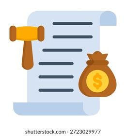 Icono de penalización Ilustración vectorial de estilo plano