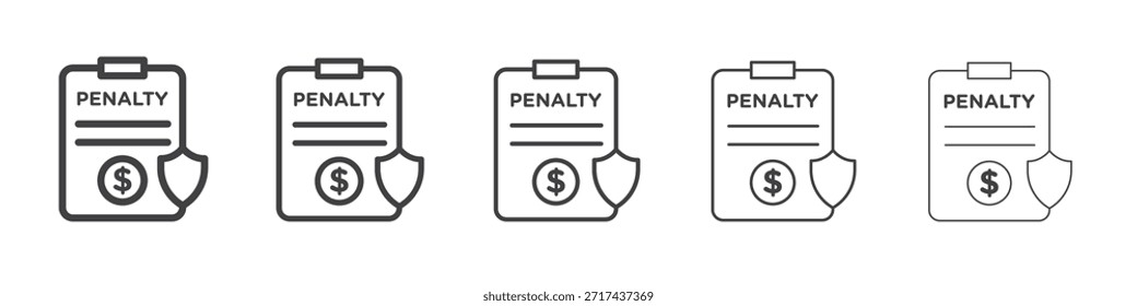 Icono de penalización en el concepto de trazos lineales