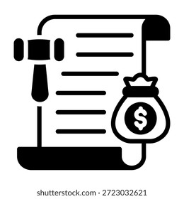 Icono de penalización Ilustración vectorial de estilo mixto