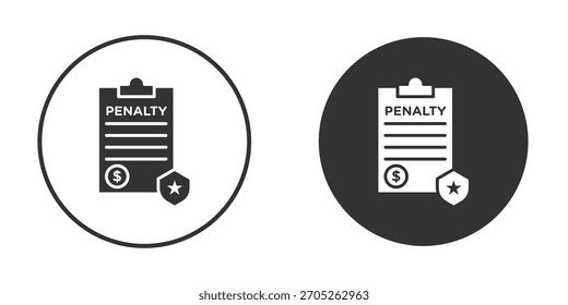 Penalty icon. Perfect for web and app interfaces, presentations, infographics