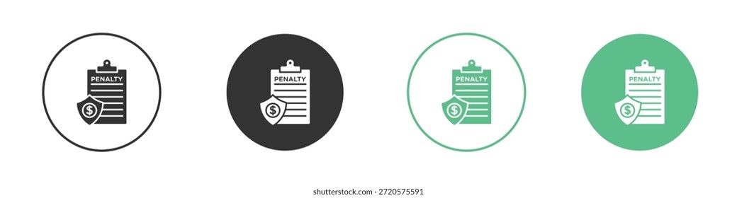 Pictogramas de icono de penalización. Vector EPS 10
