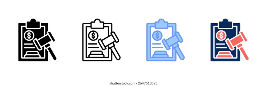 Penalty icon sheet multiple style collection