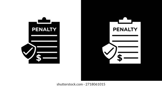 Icono de penalización. Pictograma simple de alta calidad. Estilo sólido moderno
