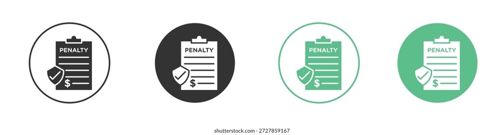 Icono de penalización en estilo sólido se puede utilizar para el Web, móvil, ui