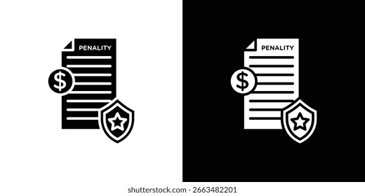 Penalty icon symbol sign, vector, eps 10