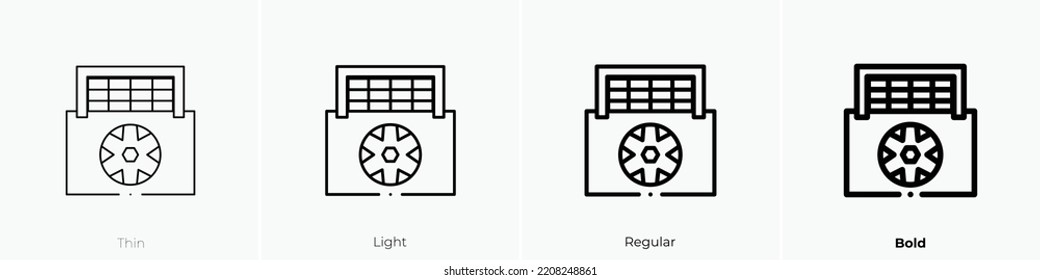 penalty icon. Thin, Light Regular And Bold style design isolated on white background