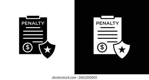Penalty icon Vector clipArt Illustrations in flat style