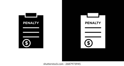 Icono de penalti, gráficos de Vector en estilo relleno