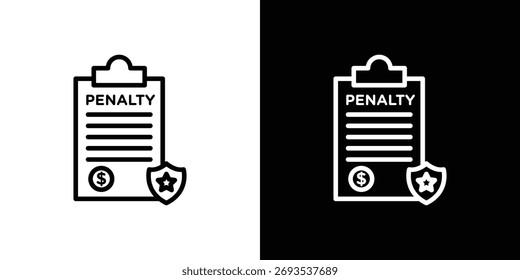 Gráficos de Vector de icono de penalización en trazos