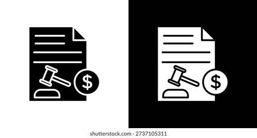 Penalty icon Vector illustration in solid and black and white. EPS10