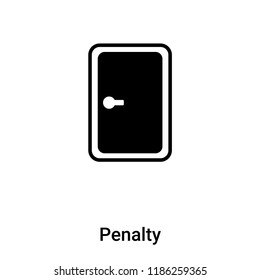 Penalty icon vector isolated on white background, logo concept of Penalty sign on transparent background, filled black symbol