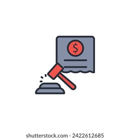 icono de penalización. vector.Curso editable.Signo de estilo lineal para uso de diseño web,logotipo.Ilustración de símbolo.