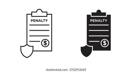 Icono de penalización para Web y App. Ilustración vectorial eps