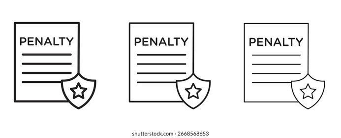 Ícone de multa para Elementos de Sites ou Aplicativos, Logotipo. Gráficos de vetor de pixel