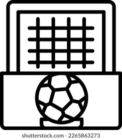 Penalty Kick Line Vector Icon Design