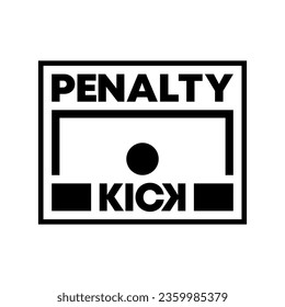 Penalty Kick typography vector, fit for t-shirt, sticker, poster, wallpaper, etc.