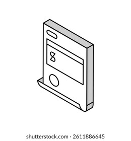penalty law dictionary isometric icon vector. penalty law dictionary sign. isolated symbol illustration