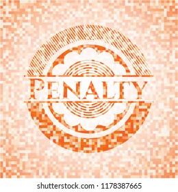 Penalty orange mosaic emblem