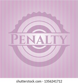 Penalty pink emblem. Retro