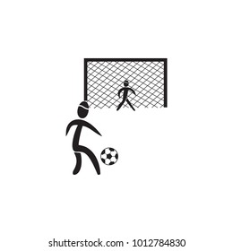Penalty in soccer icon. Element of figures of sportsman icon. Premium quality graphic design icon. Signs, symbols collection icon for websites, web design, mobile app on white background