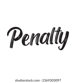 penalty text on white background.