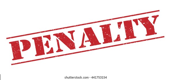 penalty vector stamp on white background