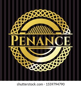Penance shiny emblem. Vector Illustration. Detailed.