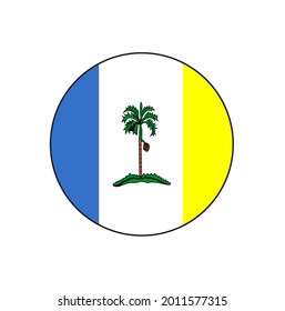 Penang State Flag Circle Vector Button In Malaysia In Asia