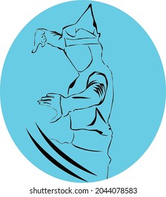 Diseño vectorial del logo de Pencak silat de Indonesia