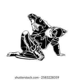 Pencak silat movement images, suitable for educational books, posters, logos, t-shirt designs and others