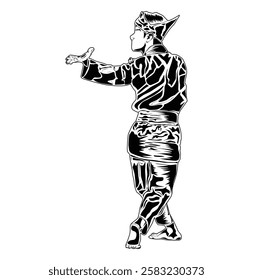 Pencak silat movement images, suitable for educational books, posters, logos, t-shirt designs and others