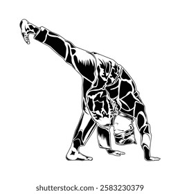 Pencak silat movement images, suitable for educational books, posters, logos, t-shirt designs and others