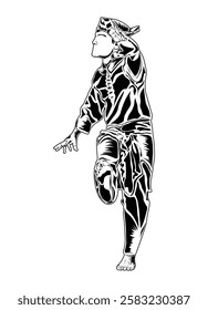 Pencak silat movement images, suitable for educational books, posters, logos, t-shirt designs and others