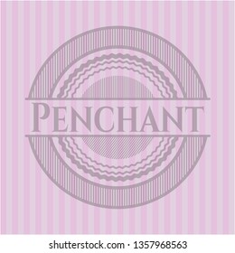 Penchant pink emblem. Retro