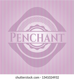 Penchant pink emblem. Vintage.