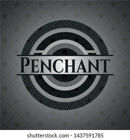 Penchant realistic dark emblem. Vector Illustration. Detailed.