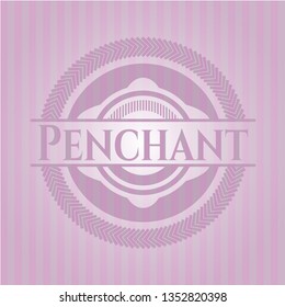 Penchant realistic pink emblem