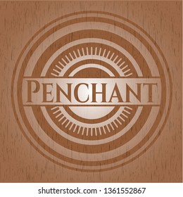 Penchant retro wood emblem