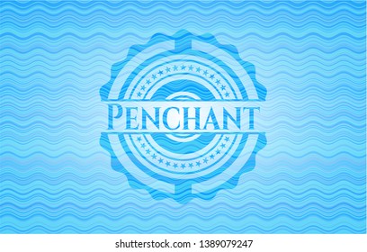 Penchant water wave concept badge. Vector Illustration. Detailed.