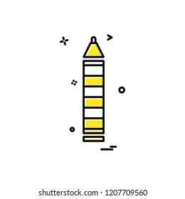 penci school stationery icon vector design