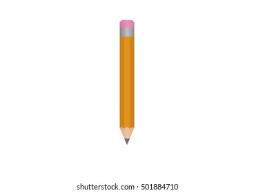 Pencil Icon Flat Design Vector Illustration Stock Vector (Royalty Free ...