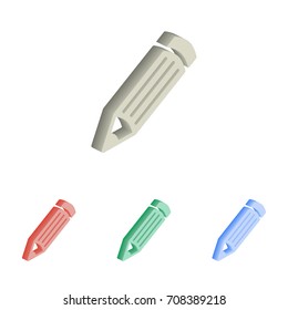 Pencil - 3d isometric vector icons. Illustrations isolated for graphic and web design.