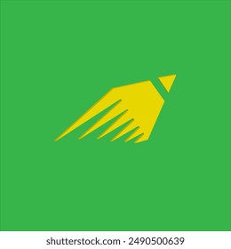 Lápiz 3D logo icono Vector 