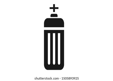 Pencil AA battery icon vector