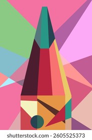 Pencil, abstract colorful background, creative, art and design illustration