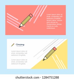 Pencil  abstract corporate business banner template, horizontal advertising business banner.