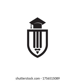 pencil academic for education logo vector